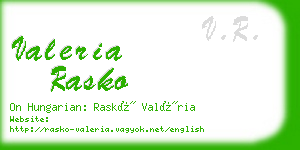 valeria rasko business card